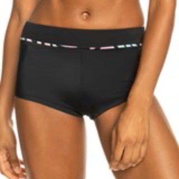 Roxy Active Shorty 2 Women's Black Bikini Bottom Short Size Medium SKU#C24176 - Picture 1 of 8